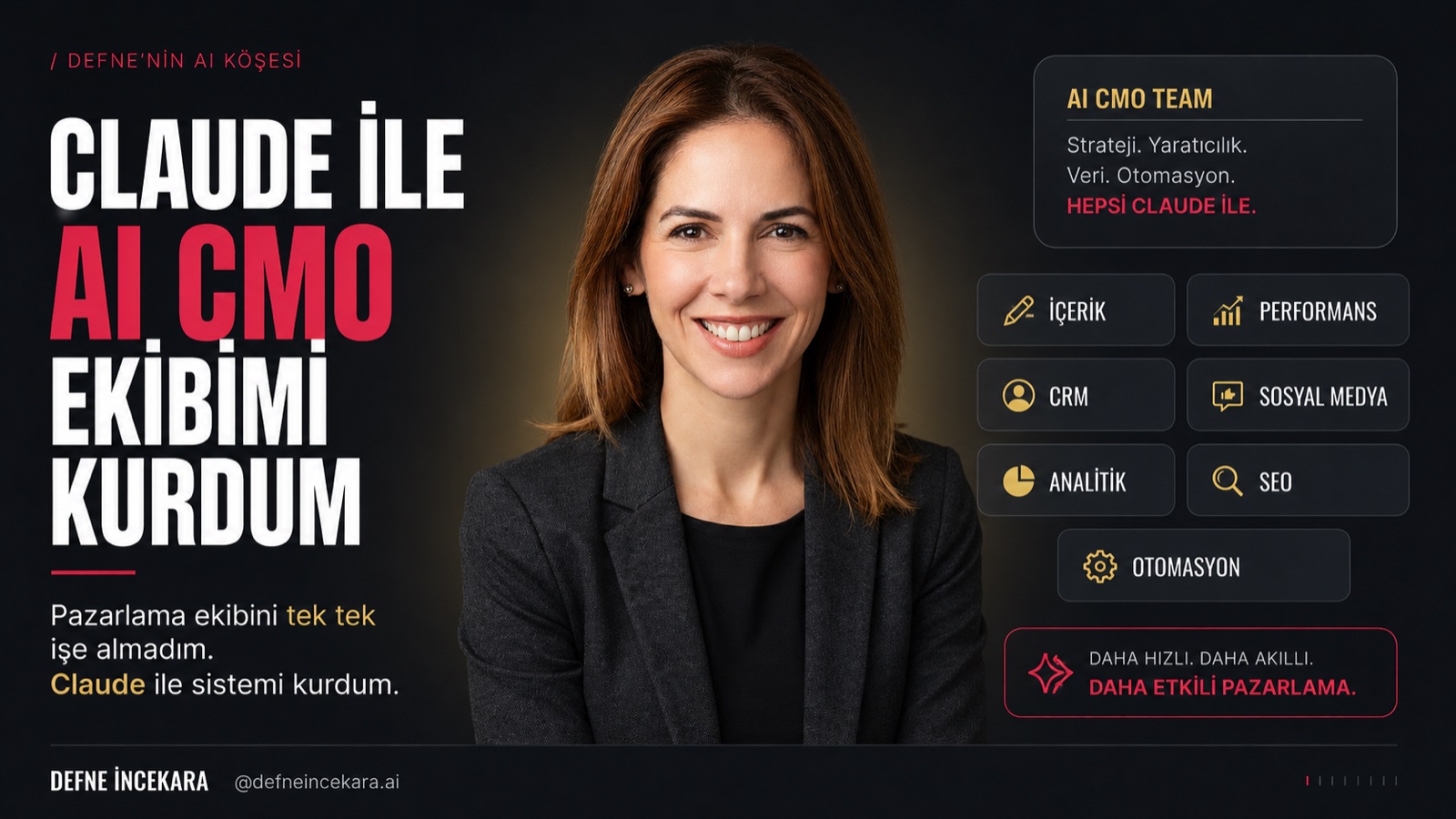 Claude ile AI CMO ekibimi kurdum — Defne İncekara